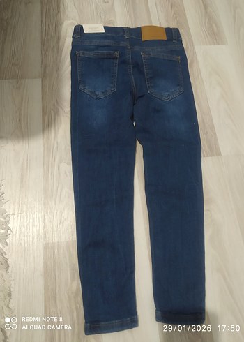 unisex dar kalıp 4-5 yaş kot pantalon - Görsel 3