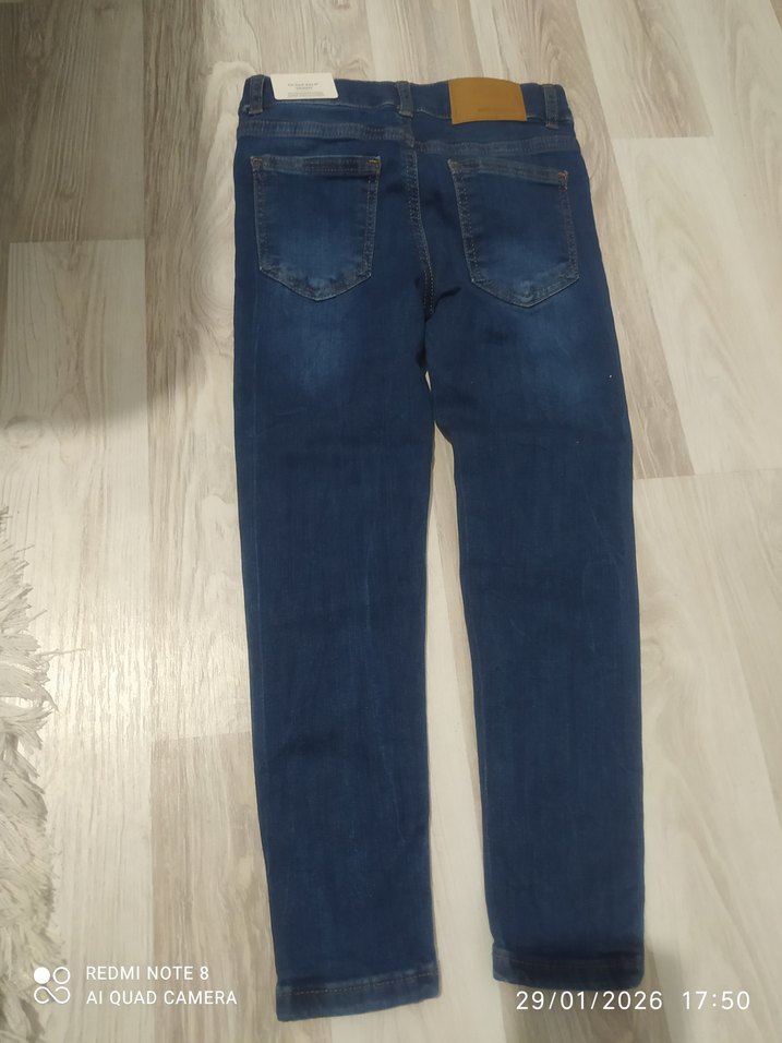 unisex dar kalıp 4-5 yaş kot pantalon - Görsel 3