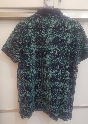 U.S Polo Assn. Erkek Yeşil Batik Desenli Polo Tişört