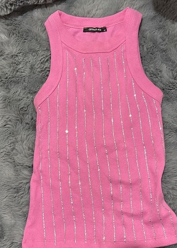Pembe Parlak Payetli Mini Atlet