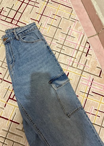 40 Beden Cargo Bol Kesim Midi Kot Pantolon
