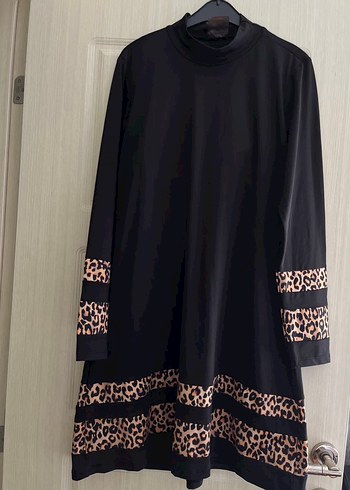 Leopar detaylı haşema ve bonesi - Görsel 2