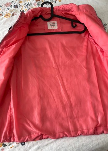 Kız Çocuk Parlak Pembe Fermuarlı Yelek - Görsel 4