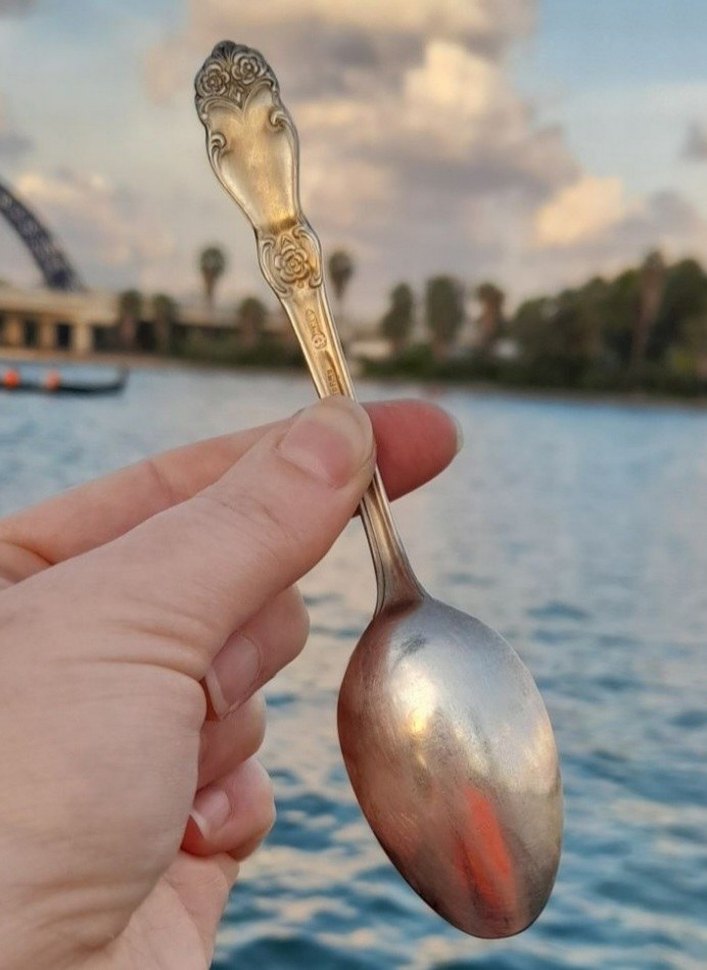 Antika sovyet tatlı kaşık - Görsel 3