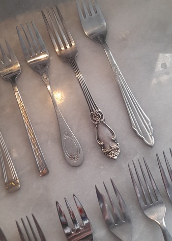 Çeşitli Desenli vintage Çatal 16 adet - Görsel 4