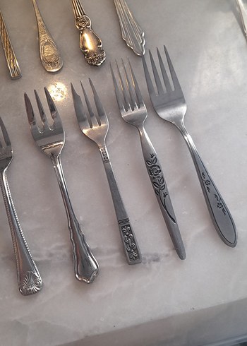 Çeşitli Desenli vintage Çatal 16 adet - Görsel 6