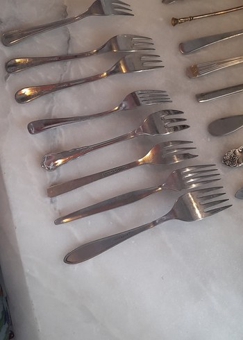 Çeşitli Desenli vintage Çatal 16 adet - Görsel 9