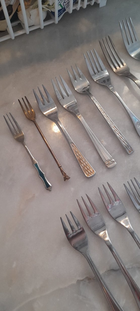 Çeşitli Desenli vintage Çatal 16 adet - Görsel 3