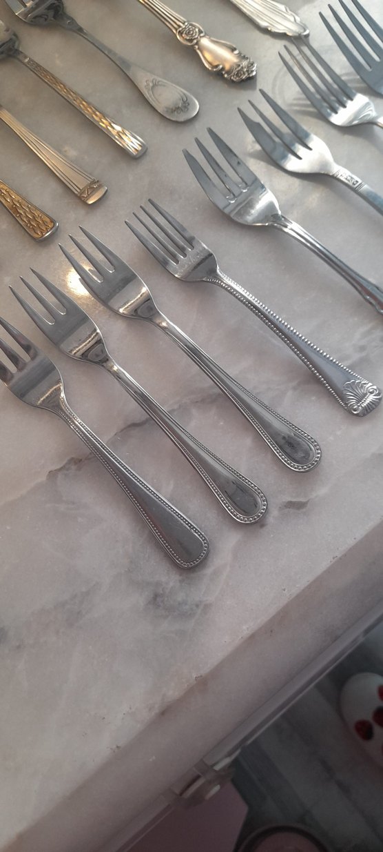 Çeşitli Desenli vintage Çatal 16 adet - Görsel 5