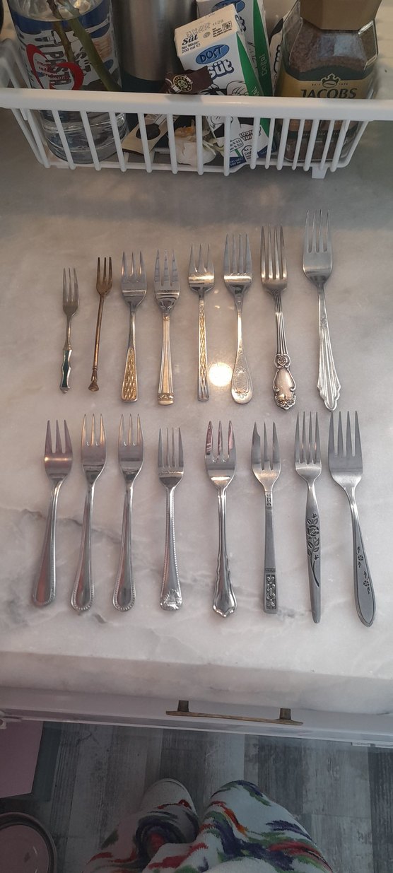 Çeşitli Desenli vintage Çatal 16 adet - Görsel 2