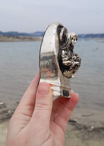 Gümüş rengi biblo - Görsel 5