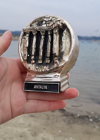 Gümüş renkli Antalya temalı biblo - Görsel 10