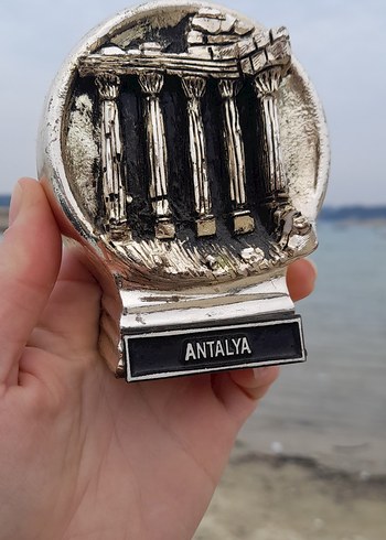 Gümüş renkli Antalya temalı biblo - Görsel 2