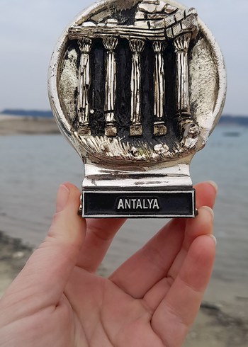 Gümüş renkli Antalya temalı biblo - Görsel 4
