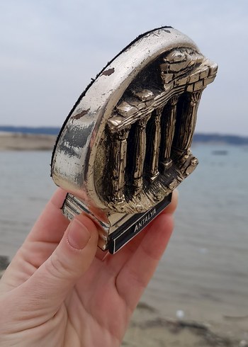 Gümüş renkli Antalya temalı biblo - Görsel 6