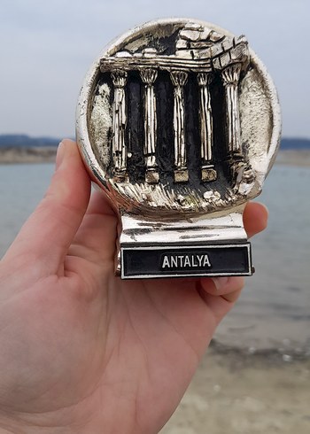 Gümüş renkli Antalya temalı biblo - Görsel 3