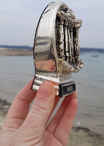 Gümüş renkli Antalya temalı biblo - Görsel 5