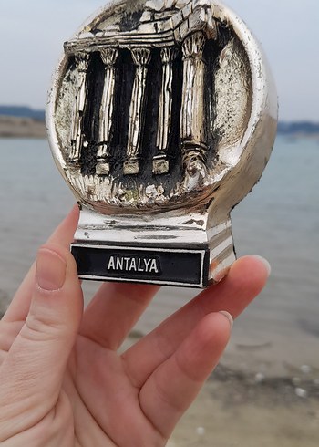 Gümüş renkli Antalya temalı biblo - Görsel 11