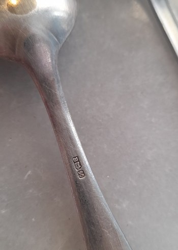 Gümüş rengi 4 adet vintage Kaşık - Görsel 7