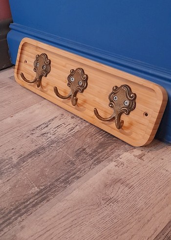 Ahşap ve pirinç Askılık - Görsel 3