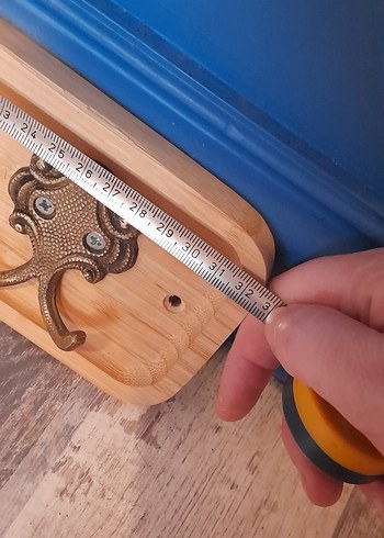 Ahşap ve pirinç Askılık - Görsel 8