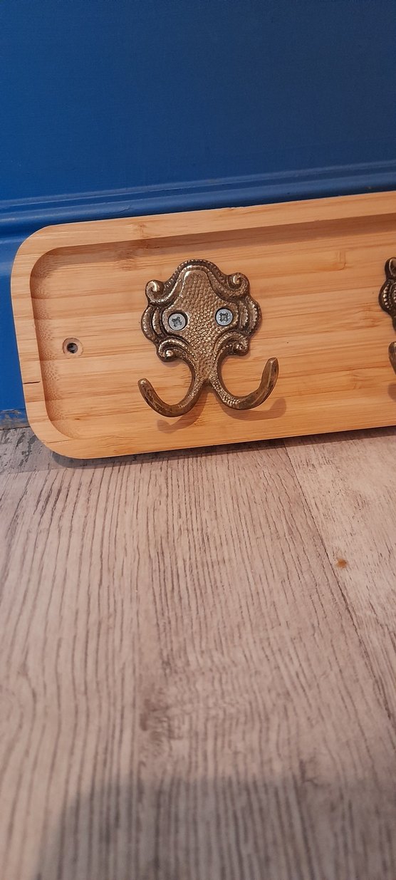 Ahşap ve pirinç Askılık - Görsel 4