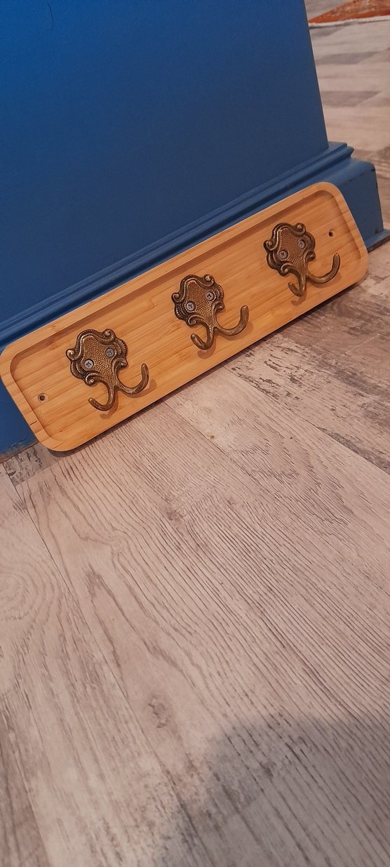 Ahşap ve pirinç Askılık - Görsel 2