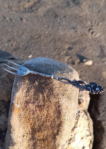Sterling silver Antika gümüş 800 zeytin çatal