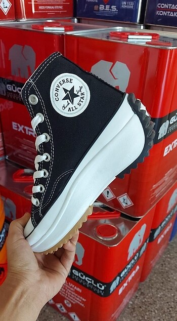 39 Beden siyah Renk Converse Wanderson Run Star