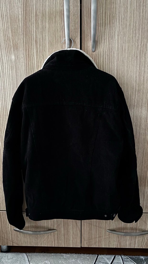 Düğmeli Siyah Erkek Polar Ceket - Görsel 3
