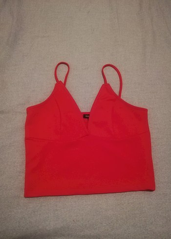 Kırmızı V Yaka river island büstiyer
