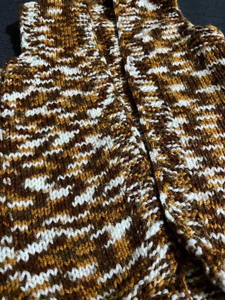 Kahverengi Bohem Örgü Bebek Süveter - Görsel 2