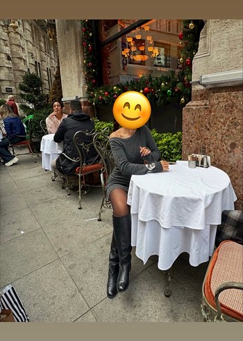 Kadın Beyaz Örgü Yün elbise - Görsel 3