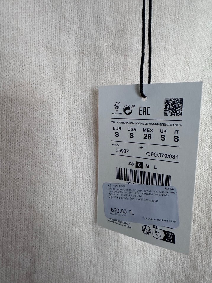 Kadın Beyaz Örgü Yün elbise - Görsel 2