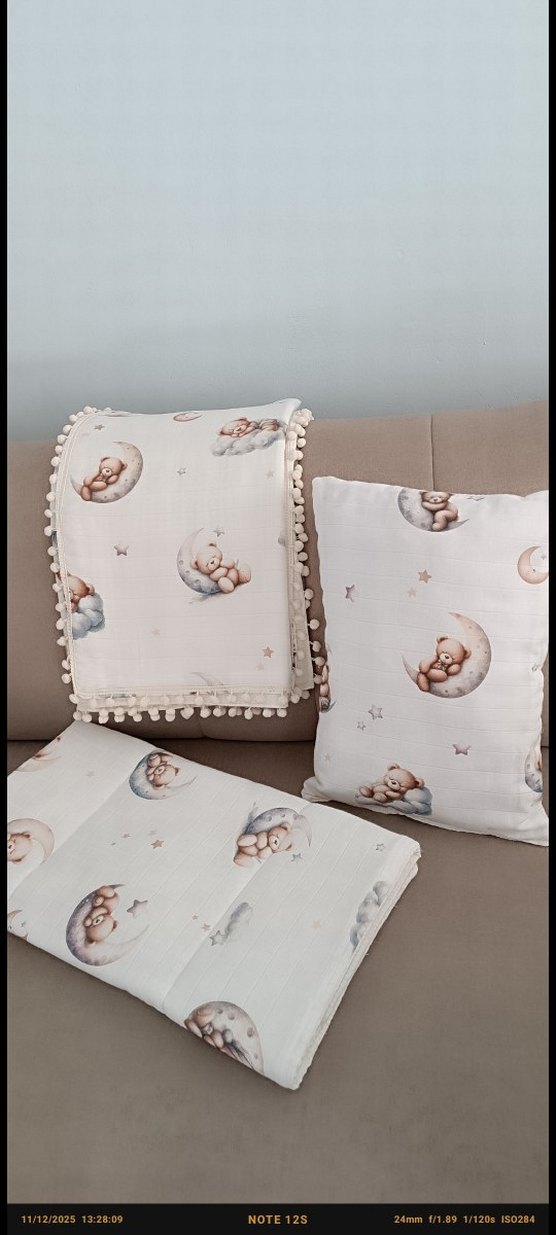 Pamuklu Baskılı Bebek Uyku Seti - Görsel 3