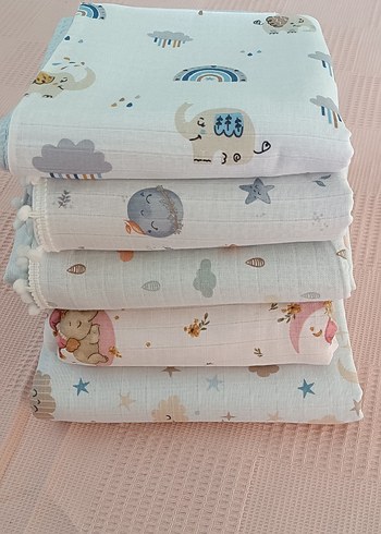 Nakışlı Çok Renkli Pamuklu Çocuk Battaniyesi - Görsel 2