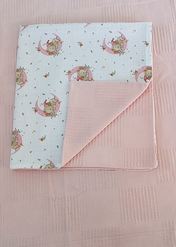 Nakışlı Pembe Bebek Battaniyesi - Görsel 3