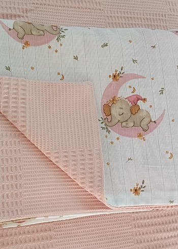Nakışlı Pembe Bebek Battaniyesi - Görsel 2