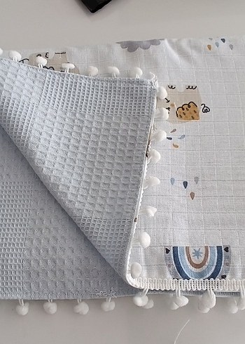 Nakışlı Pamuklu bebek pike seti 6 parça - Görsel 3