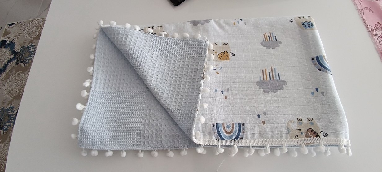 Nakışlı Pamuklu bebek pike seti 6 parça - Görsel 3