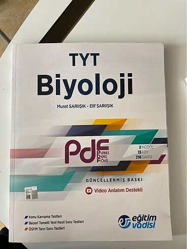 Eğitim Vadisi TYT Biyoloji PDF Kitabı