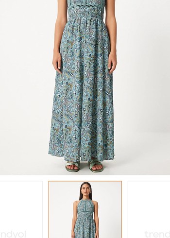 Bohem Tarzı Straplez Uzun Elbise - Görsel 2