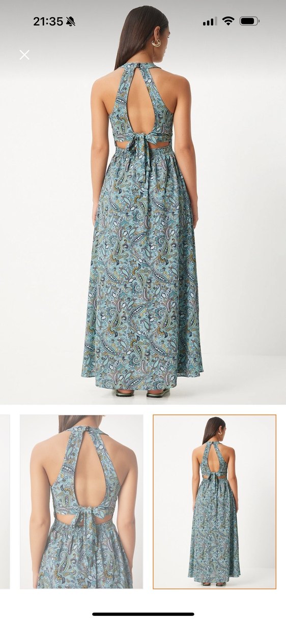 Bohem Tarzı Straplez Uzun Elbise - Görsel 5