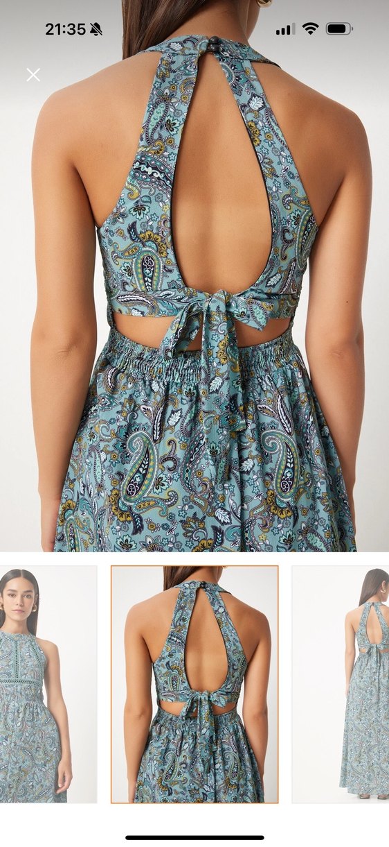 Bohem Tarzı Straplez Uzun Elbise - Görsel 4