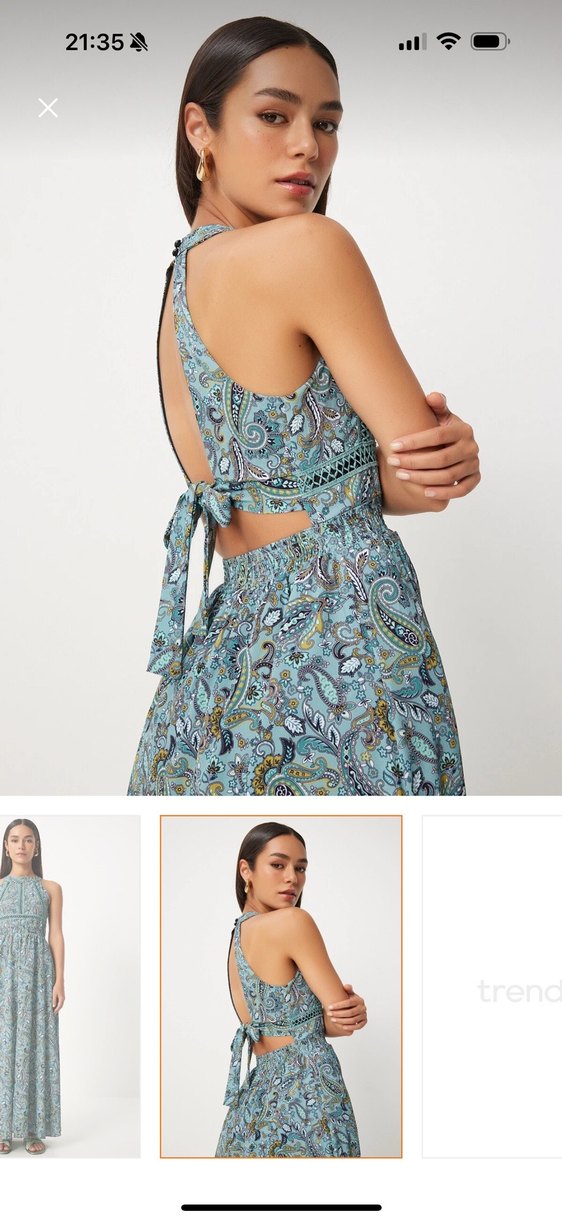 Bohem Tarzı Straplez Uzun Elbise - Görsel 3