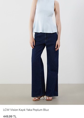 LCW Vision Kayık Yaka Peplum Bluz - Görsel 2