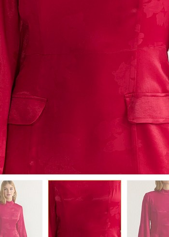 Pembe Mini Saten Elbise - Görsel 3