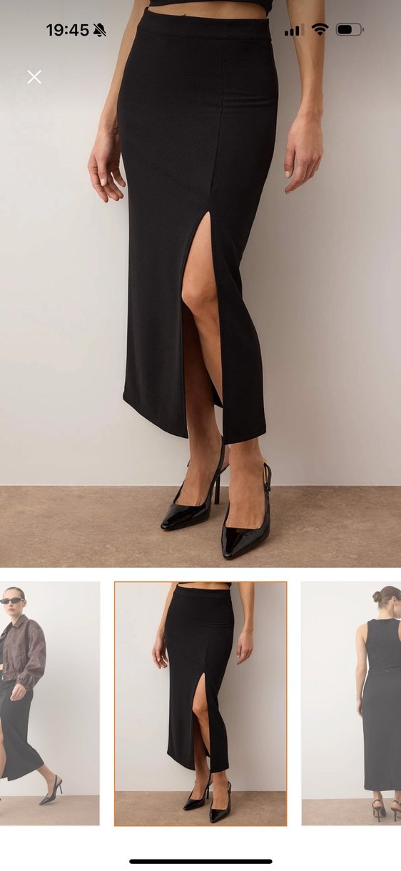 siyah yırtmaçlı etek - Görsel 3