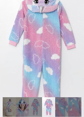 LC Waikiki Yeni Sıfır Kız Çocuk Pastel Renkli Peluş Tulum