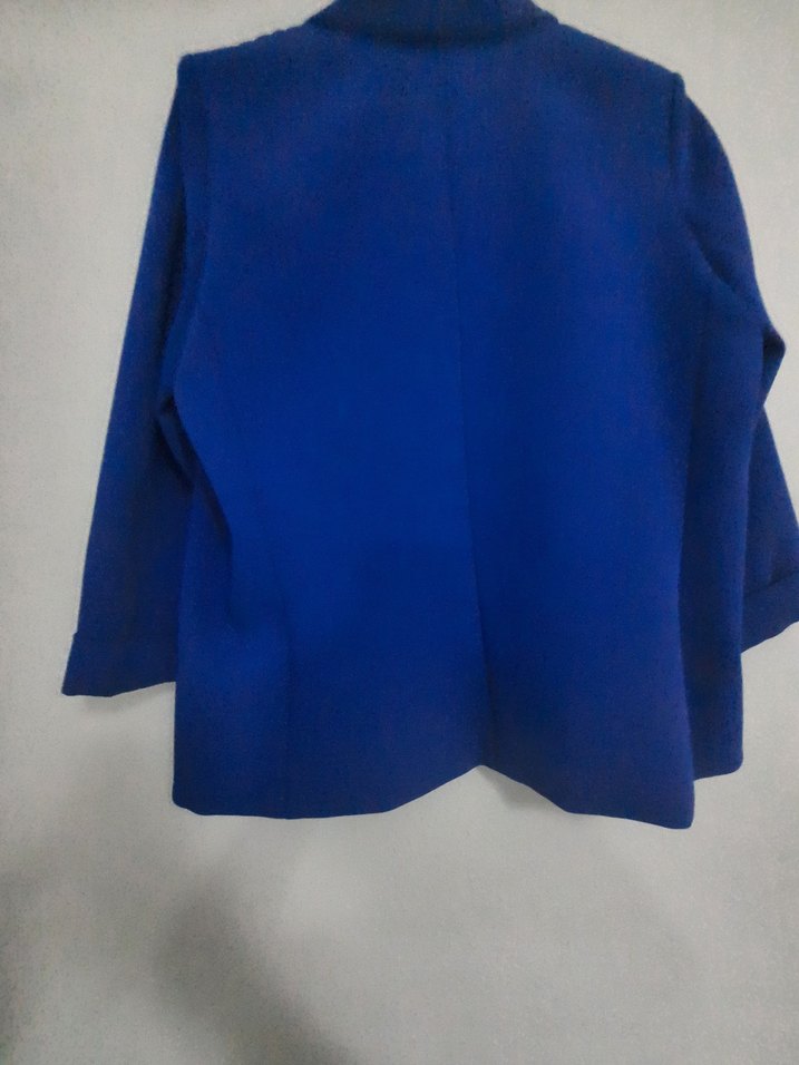 Kadın Mavi Midi Boy ceket - Görsel 2